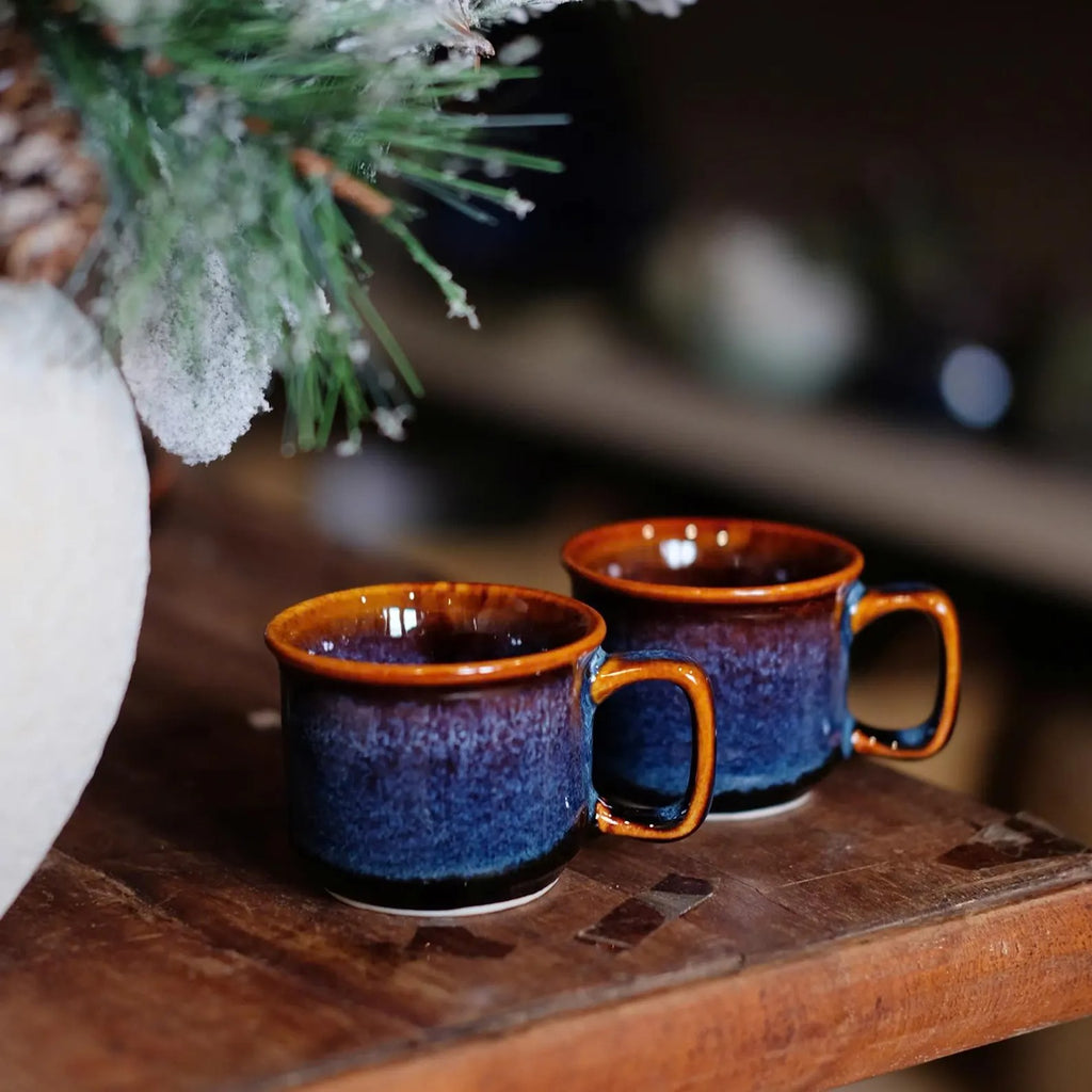 Tách Espresso Gốm Men Sóng Đại Dương - Thủ Công Việt Nam